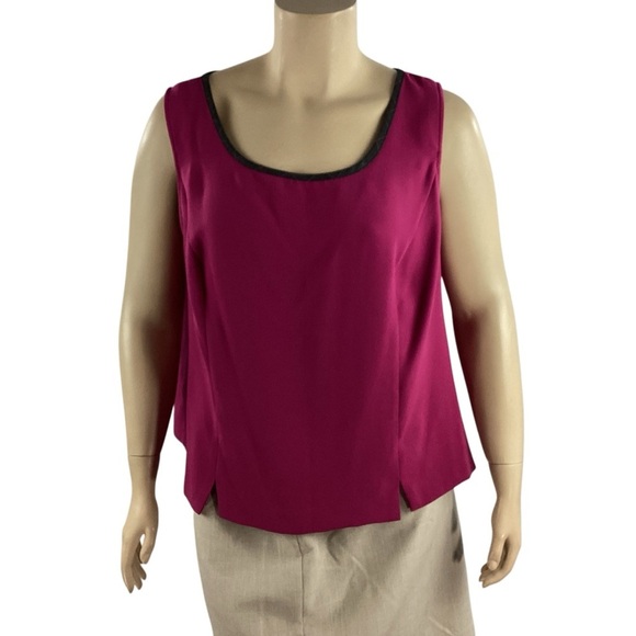 Dressbarn Woman Pink Scoop Neck Sleeveless Shell Blouse Plus Size 20W - Picture 1 of 7